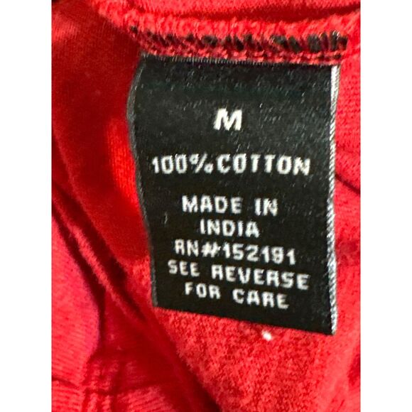 NYC Upstanders Red Men's Short Sleeve Cotton Tee Sheet Medium - Picture 9 of 9